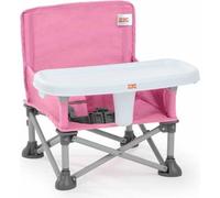 Rehausseur de Chaise Bébé Bright Starts, Rose, Pliable, Nomade, Léger, Sac de Transport Inclus