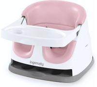 Rehausseur de Chaise Bébé Ingenuity Pivoine, 6 Mois à 3 Ans, Base 2 en 1, Plateau Amovible, Rangement Facile