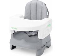 Rehausseur de Chaise Bébé Pliable Deluxe Ingenuity, Gris, Nomade avec Tablette et Sangles, 6 Mois à 3 Ans