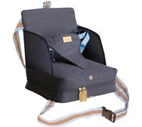 Rehausseur de Chaise Bébé ROBA, Pliable, Coussin Gonflable, Ceinture Ajustable, 6 mois à 3 Ans (15 Kg), Bleu Marine