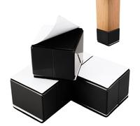 Rehausseur de Meubles en Acier, 4 Pièces Rehausseur Pied de Meuble Adhesif | 60 X 60 X 50mm, Rehausseur Pied de Table Carré, Rehausseur Pied de Table, Rehausseur Pieds de Lit pour Chaises,Armoires,etc.