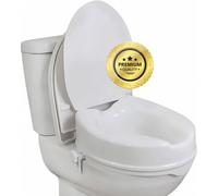 Rehausseur de toilettes - Suréleveur de WC - Pour une assise confortable - Adaptable à tous les types de toilettes - Hauteur : 15 cm - Blanc