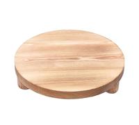 Rehausseur en bois - Support de colonne rond, présentoir fabriqué en bois | Plateau décoratif de salle de bain, comptoir d'angle petit rehausseur en bois de ferme avec pieds pour savon