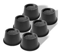 Rehausseur Pieds de Lit Rehausseurs de Meuble 6 Pièces, Rehausseur de Lit Réglable de 5,2 X 2,8 Po, Cannelure pour Rehausseur de Meubles avec Coussin en Mousse à Mémoire de Forme pour Fauteuil