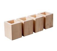 Rehausseurs de Lit en Bois Rehausseurs de Meubles Carrés 4 Pièces Élévateurs de Tables Robustes Pieds de Meubles en Bois Massif, Ajoute 5 à 20 cm de Hauteur (A 9.2cm-Increase Height 10cm)