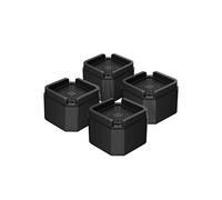 Rehausseurs de Meubles Carrés Noirs - 5 cm de Hauteur - Lot de 4 [80x80x50mm] - Extenseurs Empilables pour Pieds de Lit, de Canapé et de Table