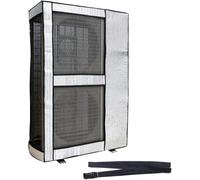 REHOOF Housse De Climatisation Extérieure,Couverture Protectrice pour Unité Externe,Protection Contre Pluie Neige Soleil Et Débris,Design Respirant avec Ouverture Tuyau Et Boucle Fixe 92×35x125cm