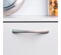 Rei 589a Poignée de meuble anse aluminium finition nickel bissé 128 mm blister 4 pièces