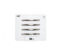 REI Lot de 4 poignées de meuble entraxe 96 mm zamak brossé