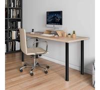 Rei Modèle 4406 Pied de Table Cylindrique en Acier Noir Ø60 x 710 mm Lot de 4