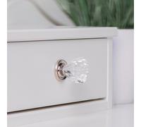 Rei Poignée de meuble modèle 487 ABS transparent finition chrome brillant Ø30 mm blister 4 pièces