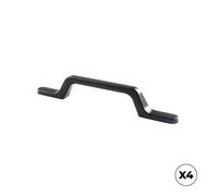 Rei Tirador de meuble anse modèle 515 aluminium finition titane 128 mm blister 4 pièces