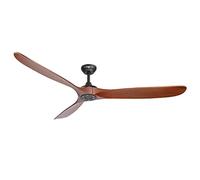 reiga Ventilateur de plafond 178cm en bois pour intérieur et extérieur | Fonction réversible, moteur DC silencieux, télécommande, compatible avec Alexa et l'application Smart Life