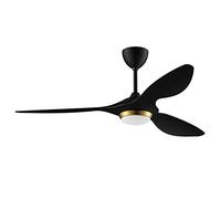 reiga Ventilateur de plafond avec lumière 132 cm, LED, télécommande | Ventilateur de Plafond Intelligent WiFi avec Moteur DC Silencieux, 3 Pales, pour Salon, Chambre, Terrasse