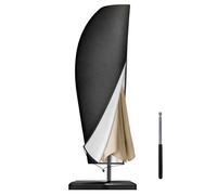 Reinalin Housse Parasol Déporté, Housse de Protection en Tissu Oxford, Coupe-Vent, Anti-UV, Résistante aux déchirures avec Tige Télescopique et Fermeture Éclair (265x40/70/50 cm)
