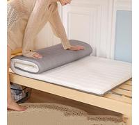 Reine De Surmatelas Ferme De 4cm D'épaisseur,Couvre-Matelas en Mousse Haute Densité avec Housse Lavable Amovible,Surmatelas en Mousse À Mémoire De Forme Complet,Blanc,70x190cm/28x75