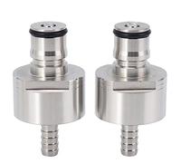 Reinscer Lot de 2 bouchons de carbonation en acier inoxydable 304 5/16 Barb, type de verrouillage à balle, convient pour bouteilles en PET pour douces, kegging à