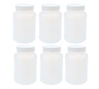 Reinscer Lot de 6 flacons de stockage de produits chimiques en plastique blanc à col large 500 ml