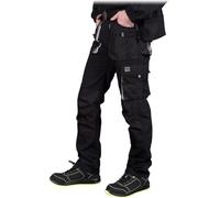 REIS FORECO-T BJS46 Pantalon de Travail pour Homme, Protecteur, Anti-coupure, Cargo, 80% Polyester 20% Coton, Noir Gris Clair, Taille 62