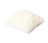 Reissner Lammfelle Tibet Peau de Mouton de Mongolie Housse de Coussin 30x30cm - Grand sélecteur de Couleur JAY01 Couleur Blanc Naturel