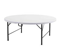 Rekkem Table Pliante Ronde 10 Personnes