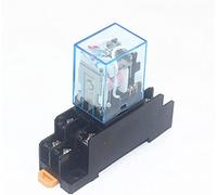 Relais 1set MY2P HH52P MY2NJ Bobine Général DPDT Mini Interrupteur de Électromagnétique avec Base Prise LED AC 110V 220V DC12V 24V(DC12V)