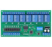 Relais, 8 entrées, 8 sorties, montage sur rail DIN, 24V, compatible avec 64 appareils en parallèle
