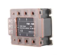 Relais à corps solide 3 phases 10 A connecteur en cuivre | 3 phases, 380 VAC, 10 A, contrôle CC, automatisation industrielle, fonctionnement silencieux