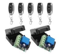 Relais à distance DC 12 V, 433 MHz universel sans fil RF Commutateur de télécommande RF DC 12 V 1 CH Module récepteur de relais RF avec émetteurs EV1527 Interrupteur à distance avec code