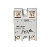 Relais à semi-conducteurs monophasé, module de relais DC 24 V AC 220 V DD DA AA SSR-10A 25A 40A 60A 80A 100A(DD 100A)