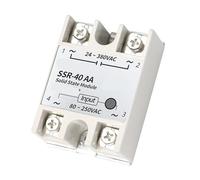 Relais à semi-conducteurs monophasé, SSR-10A 25A 40A 60A 80A 100A 80-250V 220V à 24-380V AC à AC module de relais ssr(SSR-10AA)