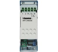 Relais BTICINO pour commandes d'ouverture de porte dans interphones à 2 fils, 2 TE DIN, 1 pièce.