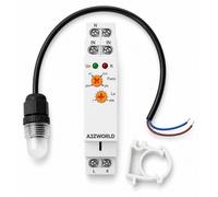 Relais crépusculaire 220 V, 16 A, 1 module DIN, réglable de 1 à 10 000 lux