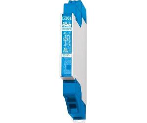 Relais de commutation ELTAKO KR09PK-230V, 230V, 1 contact à fermeture, 6A, 1/2TE, compatible avec les installations de plomberie, couleur bleu, 1 pièce.