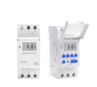Relais de minuterie électronique hebdomadaire 7 jours programmable numérique TIME Switch Control AC 220V 230V 12V 24V 48V 16A montage sur rail DIN THC15A 1Pcs(12V AC DC)