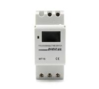 Relais de minuterie numérique programmable hebdomadaire électronique MT15 7 jours AC 220 V 230 V 12 V 24 V 48 V 16 A Montage sur rail DIN 1 pièce(16A 12V)