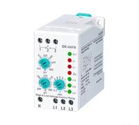 Relais de protection de tension GK-04FN 3 x 380 V avec neutre - Surveillance de phase et contrôle de surtension pour industriel pour montage sur rail DIN