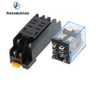 Relais de puissance de bobine 12V 24V 36V 110V 220V 380V DC/AC 10A 8 broches DPDT LY2NJ HH62P HHC68A-2Z avec Base de prise