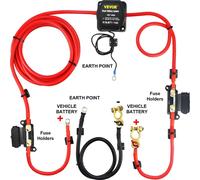 Relais de séparation de batterie double 12 V Split Charge Kit 140 A kit de relais sensible à la tension Relais de séparation de batterie chargeur automatique & kit de câbles