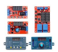 Relais de temporisation réglable DC 5V 12V 24V 10A, minuterie de synchronisation numérique LED, interrupteur de commande, 1 pièces(5PCS,5V Rotary With Case)