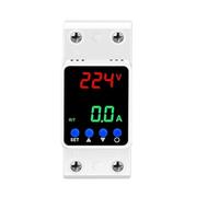 Relais de tension sur Rail Din 220V AC, affichage numérique réglable, dispositif de protection contre les surtensions et les sous-tensions, 40A 63A 80A(KWh version,AC220V 1-63A)