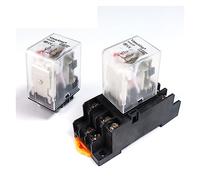 Relais électromagnétique intermédiaire HH53P MY3N, contacteur AC220V24V12VDC110V 5A, accessoires d'équipement avec base 11 broches(Ac,220V)