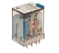 Finder Relais miniature 553490240040 24 V DC 4 contacts 7 A avec bouton test et indicateur mécanique