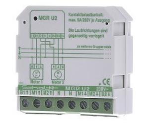 Relais groupe moteur 230V AC, 2W, 5A - Commande de volet roulant encastrée MGR U2 | Schalk | MGR U2 | mgru29 | Relais de coupure store