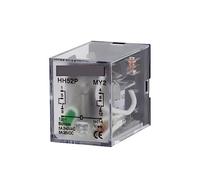 Relais HH52P MY2NJ Bobine Général DPDT Micro Mini Contacteur Électromagnétique avec Socle LED 8Pin 5A Rele12V24V220V 1Pcs(Ac,380V-With Base)