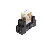 Relais intermédiaire de puissance Miniature enfichable + avec prise RKF4C, relais électromagnétique 6A 14 pieds 4NO4NC DC24 AC230, 1 pièces(4CO024LT SKB14 E)