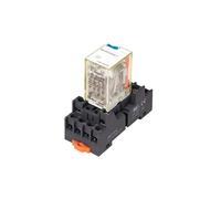 Relais intermédiaire de puissance Miniature enfichable + avec prise RKF4C, relais électromagnétique 6A 14 pieds 4NO4NC DC24 AC230, 1 pièces(4CO024LT SKF14 E)
