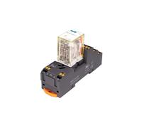 Relais intermédiaire de puissance Miniature enfichable + avec prise RKF4C, relais électromagnétique 6A 14 pieds 4NO4NC DC24 AC230, 1 pièces(4CO024LT SKC14 ST)
