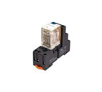Relais intermédiaire de puissance Miniature enfichable + avec prise RKF4C, relais électromagnétique 6A 14 pieds 4NO4NC DC24 AC230, 1 pièces(4CO024LT SKC14 E)