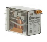 Finder Relais enfichable Industriel Miniature 55.32.8.230.0040 - Tension d'alimentation 230 V AC, 2 W, 10 A